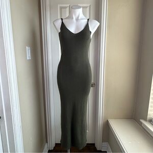 Freshman 1966 Olive Maxi Bodycon Dress